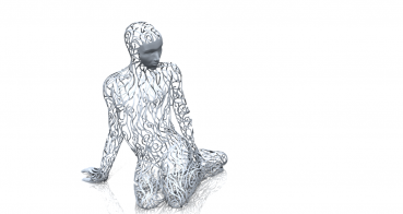 kneeling woman